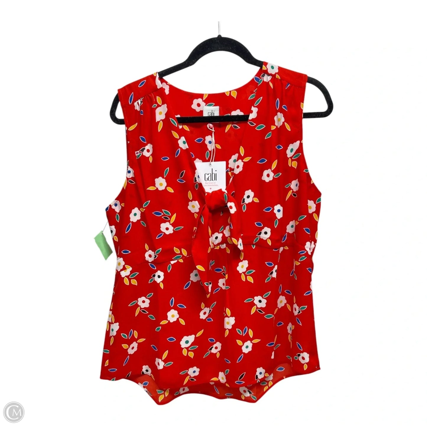 Top Sleeveless By Cabi In Red, Size: L