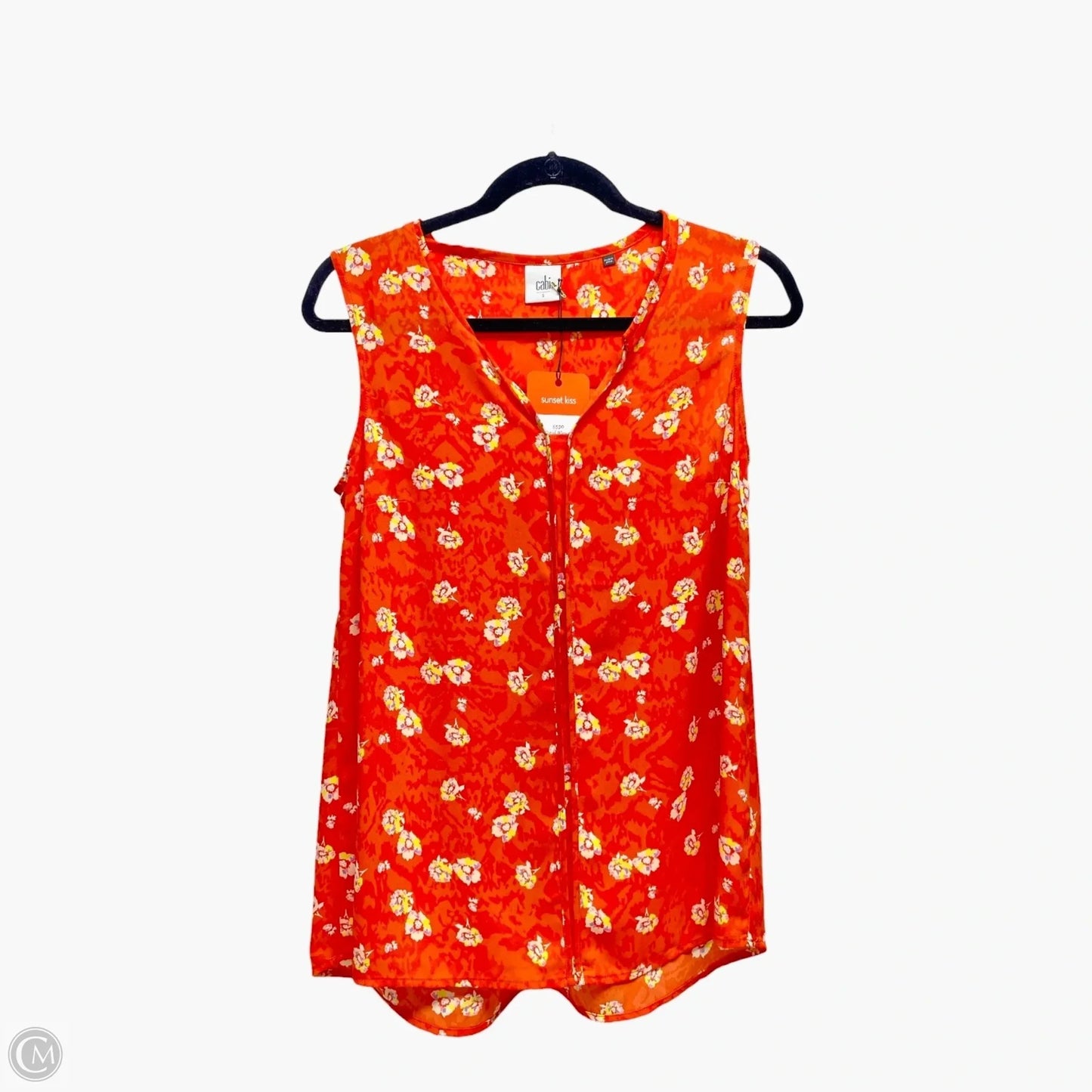 Top Sleeveless By Cabi In Orange, Size: S