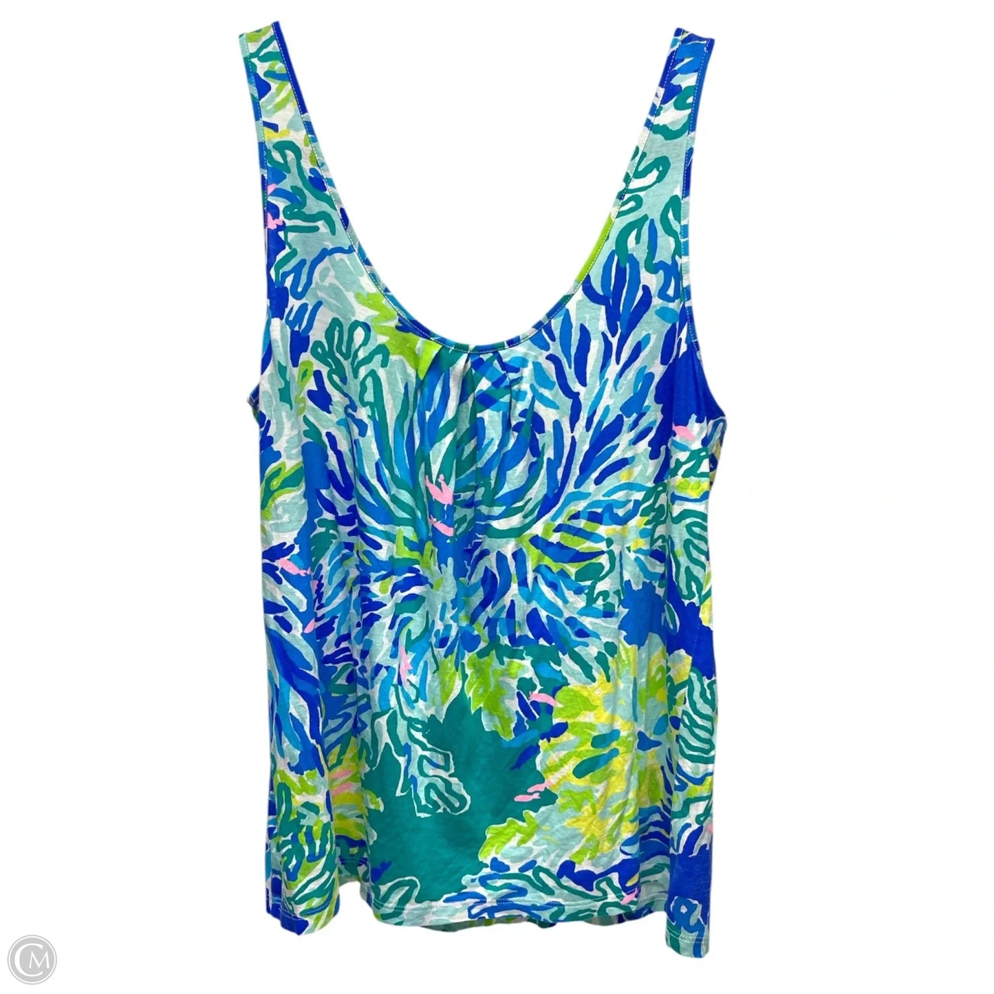 Top Sleeveless Designer By Lilly Pulitzer In Blue & Green, Size: M