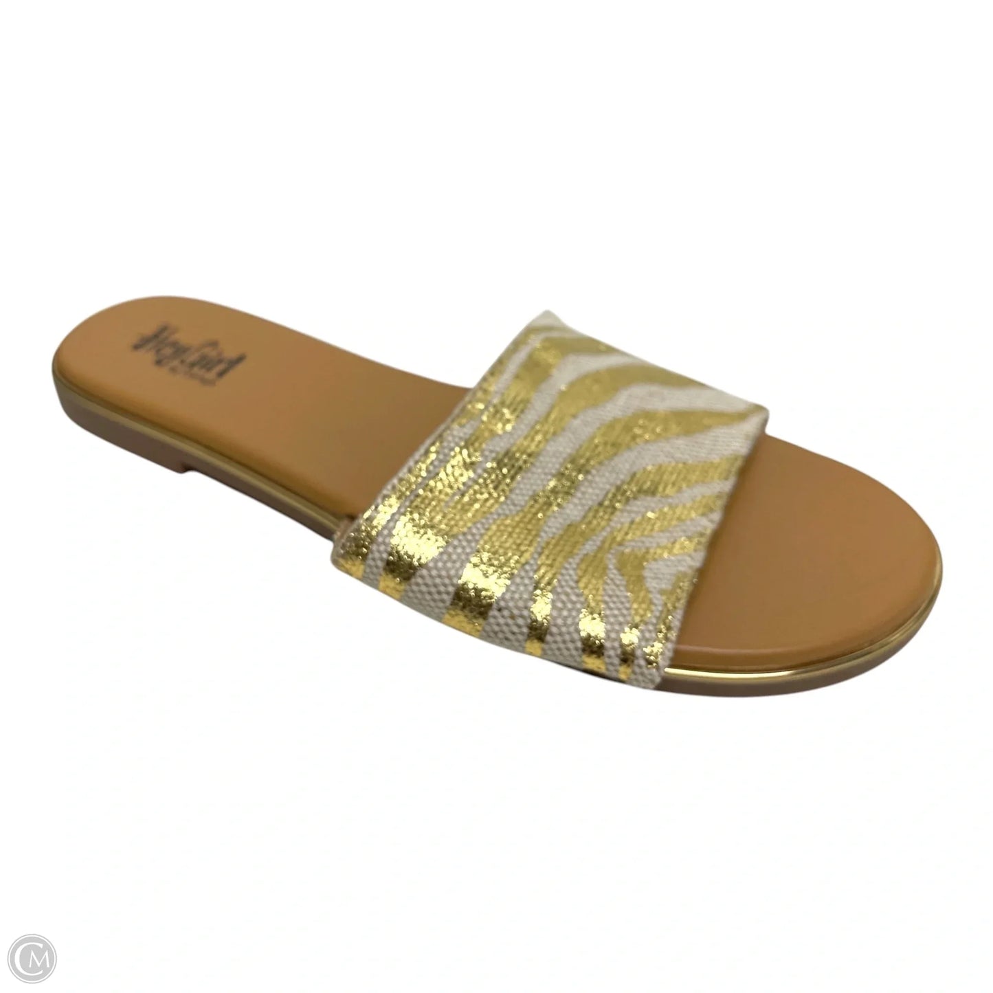 Sandals Flats By Corkys In Gold & White, Size: 9