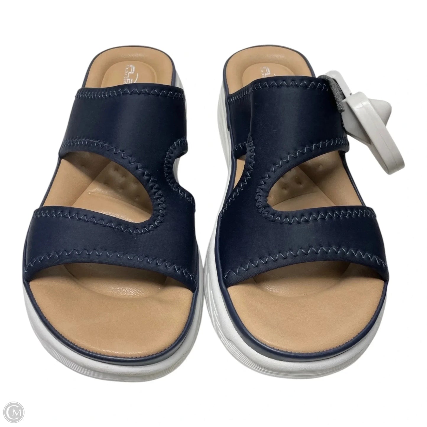 Sandals Heels Wedge By Spring Step In Navy, Size: 6.5