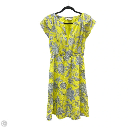 Dress Casual Short By Loft In Blue & Yellow, Size: Sp