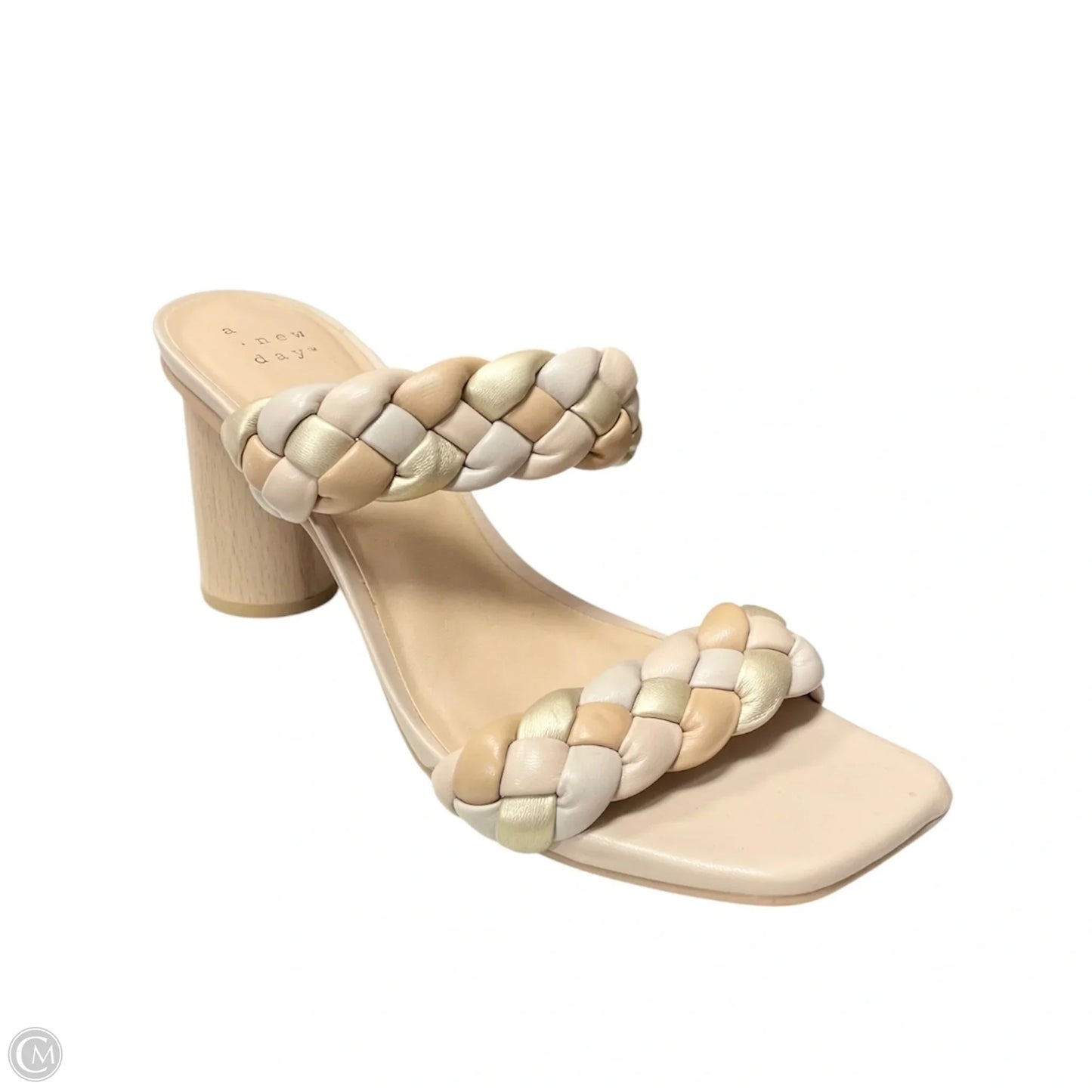 Sandals Heels Block By A New Day In Beige, Size: 6.5