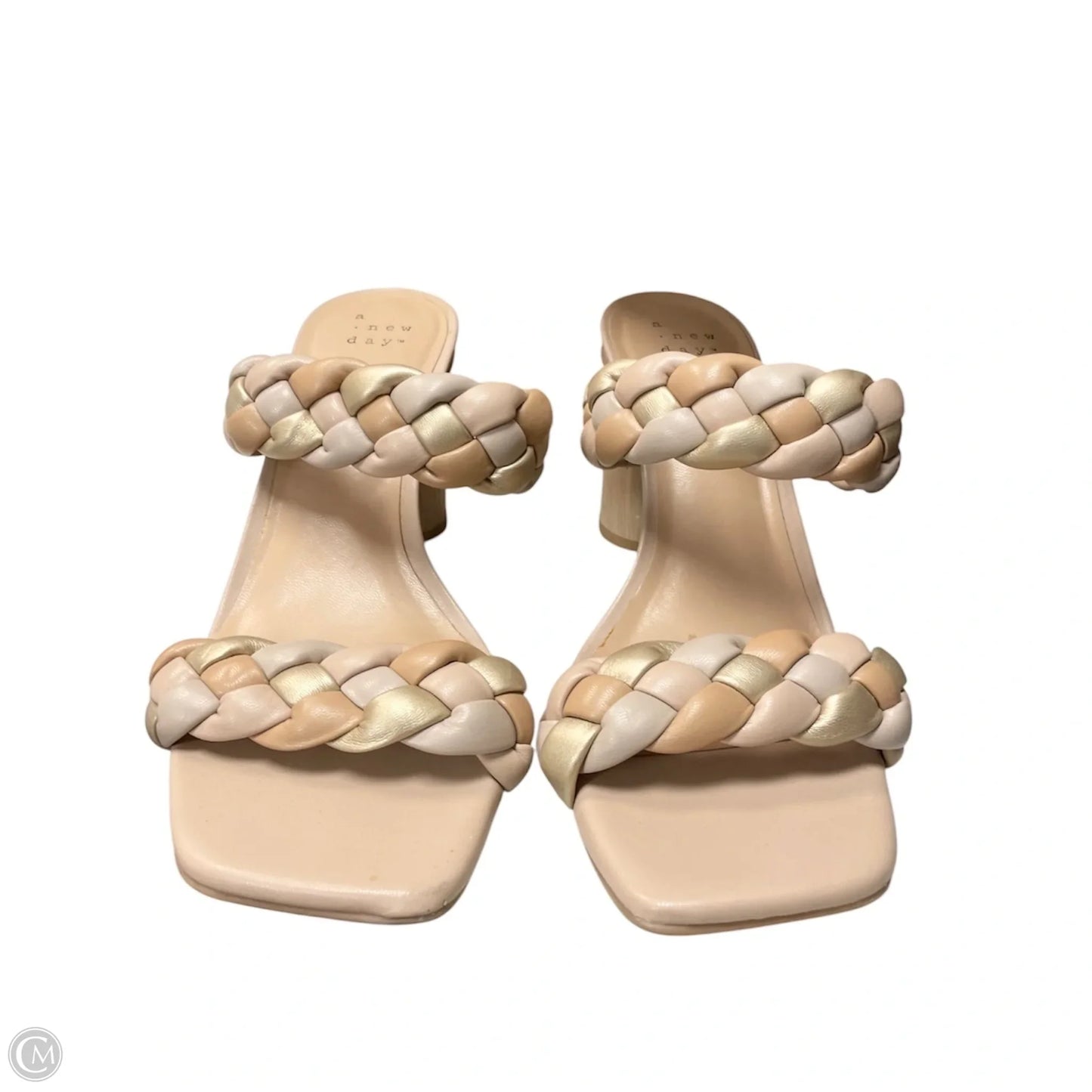 Sandals Heels Block By A New Day In Beige, Size: 6.5