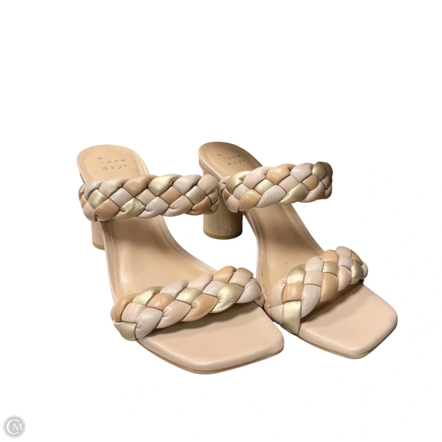 Sandals Heels Block By A New Day In Beige, Size: 6.5