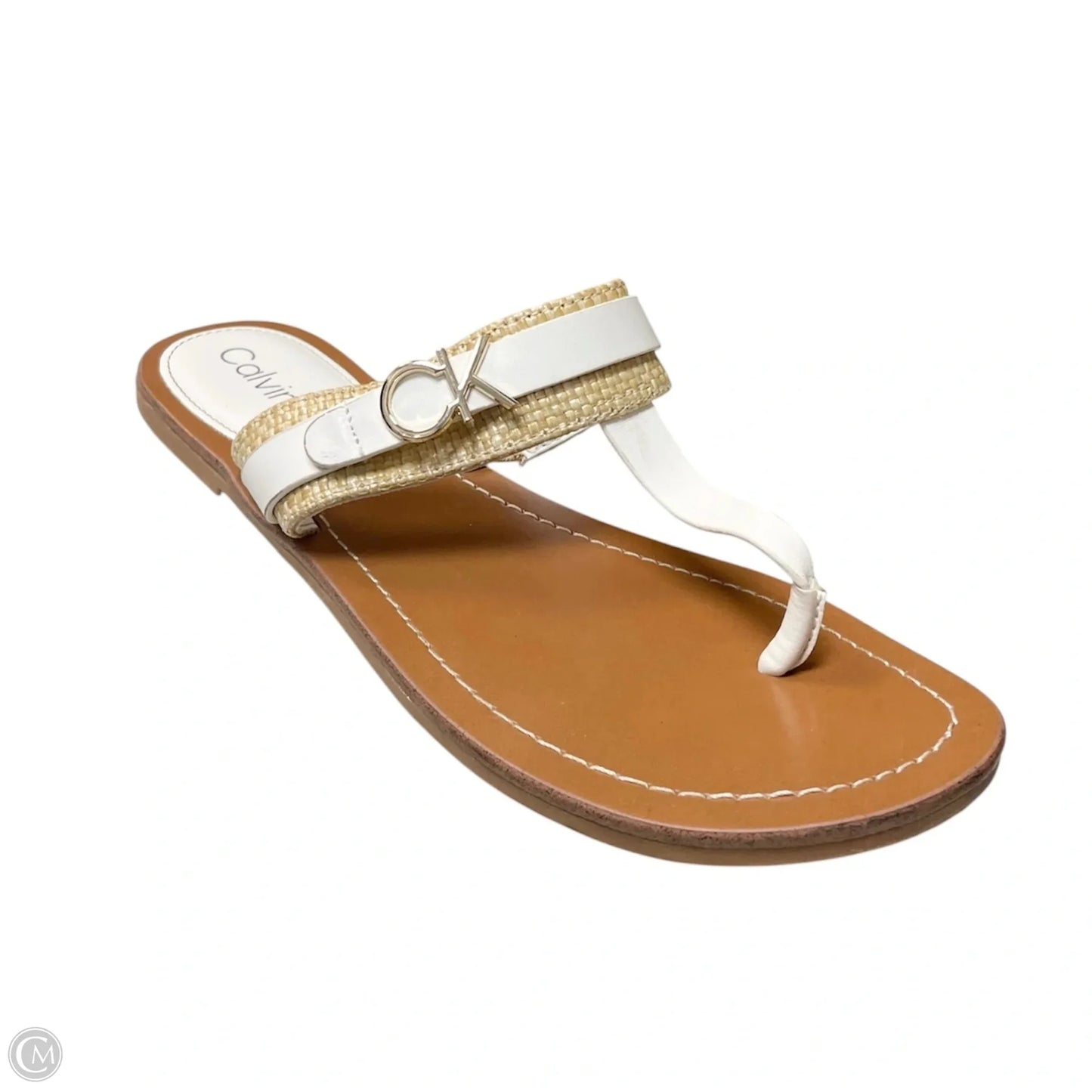 Sandals Flats By Calvin Klein In White, Size: 7