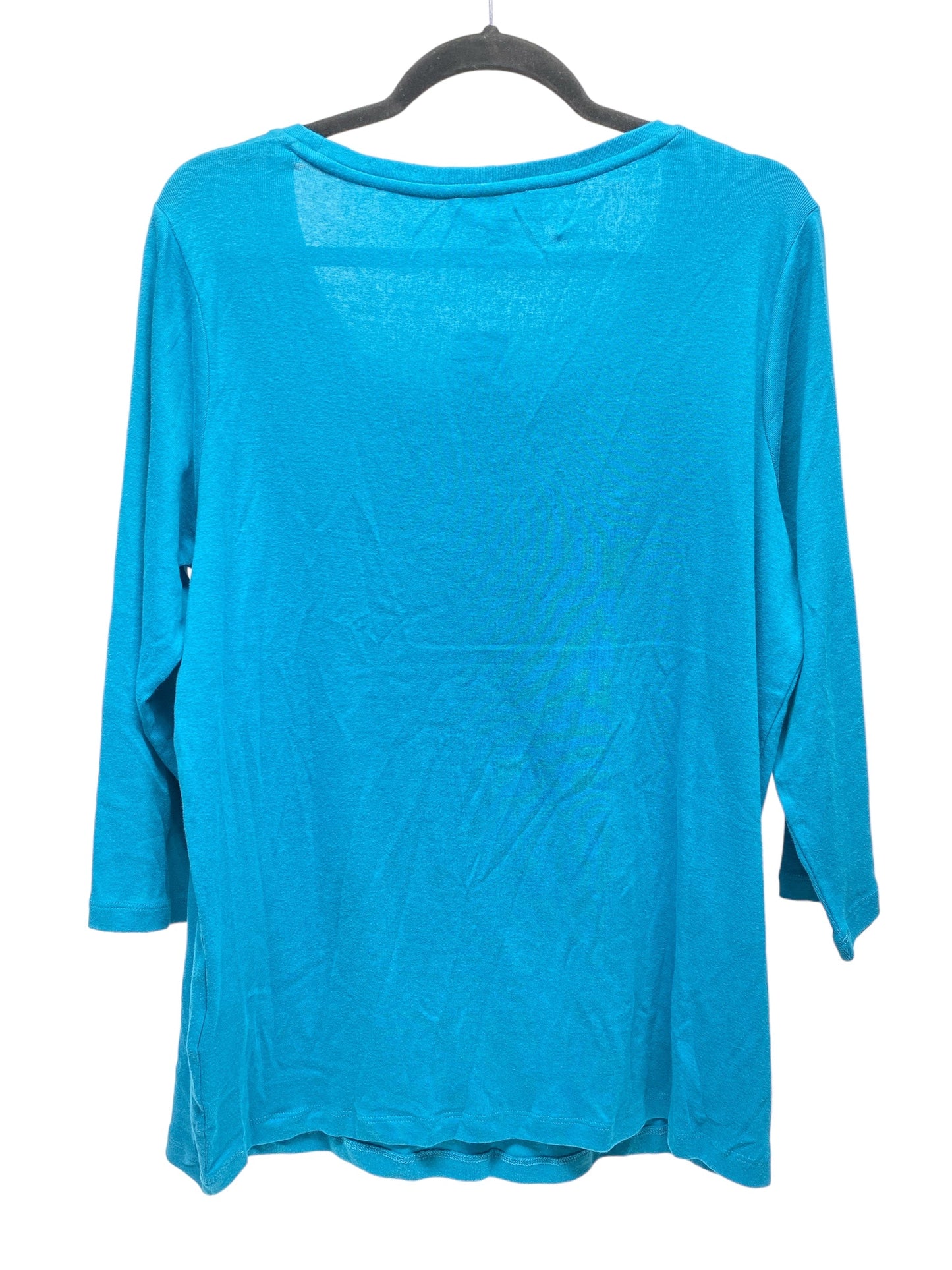 Top 3/4 Sleeve By Jones New York In Teal, Size: Xl