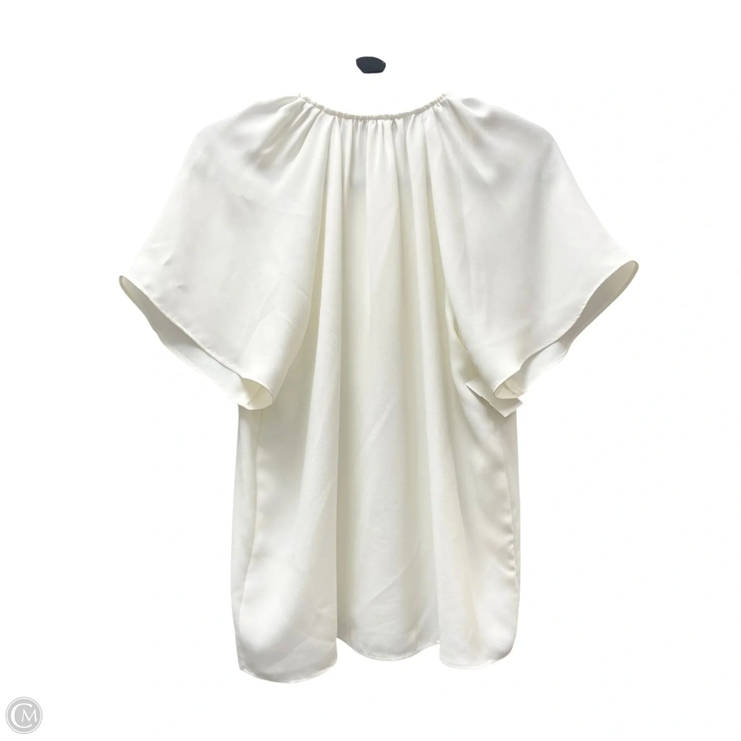 Blouse Short Sleeve By Ann Taylor In Ivory, Size: Xs