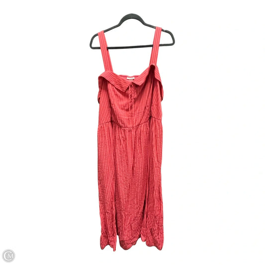 Dress Casual Midi By Ava & Viv In Red, Size: 2x