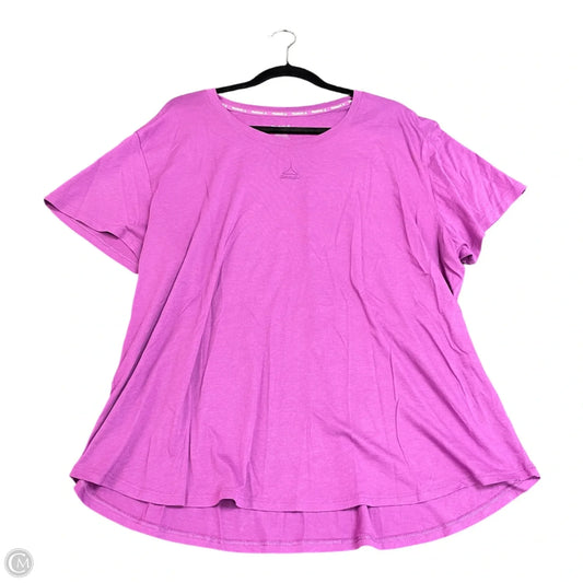 Athletic Top Short Sleeve By Reebok In Purple, Size: 3x