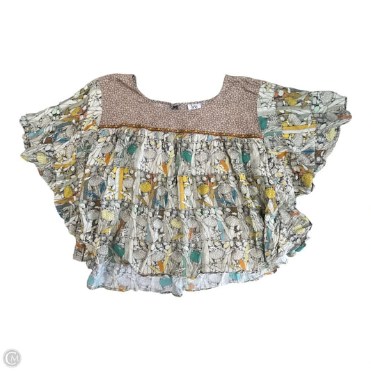 Blouse Short Sleeve By Ivy Jane In Multi-colored, Size: Xl