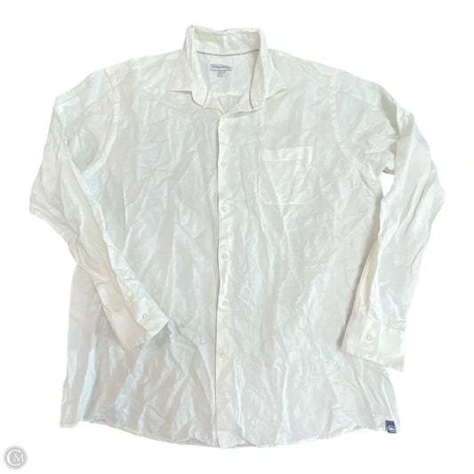 Top Long Sleeve By Peter Millar In White, Size: Xl