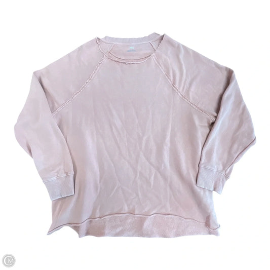Sweatshirt Crewneck By Aerie In Peach, Size: L