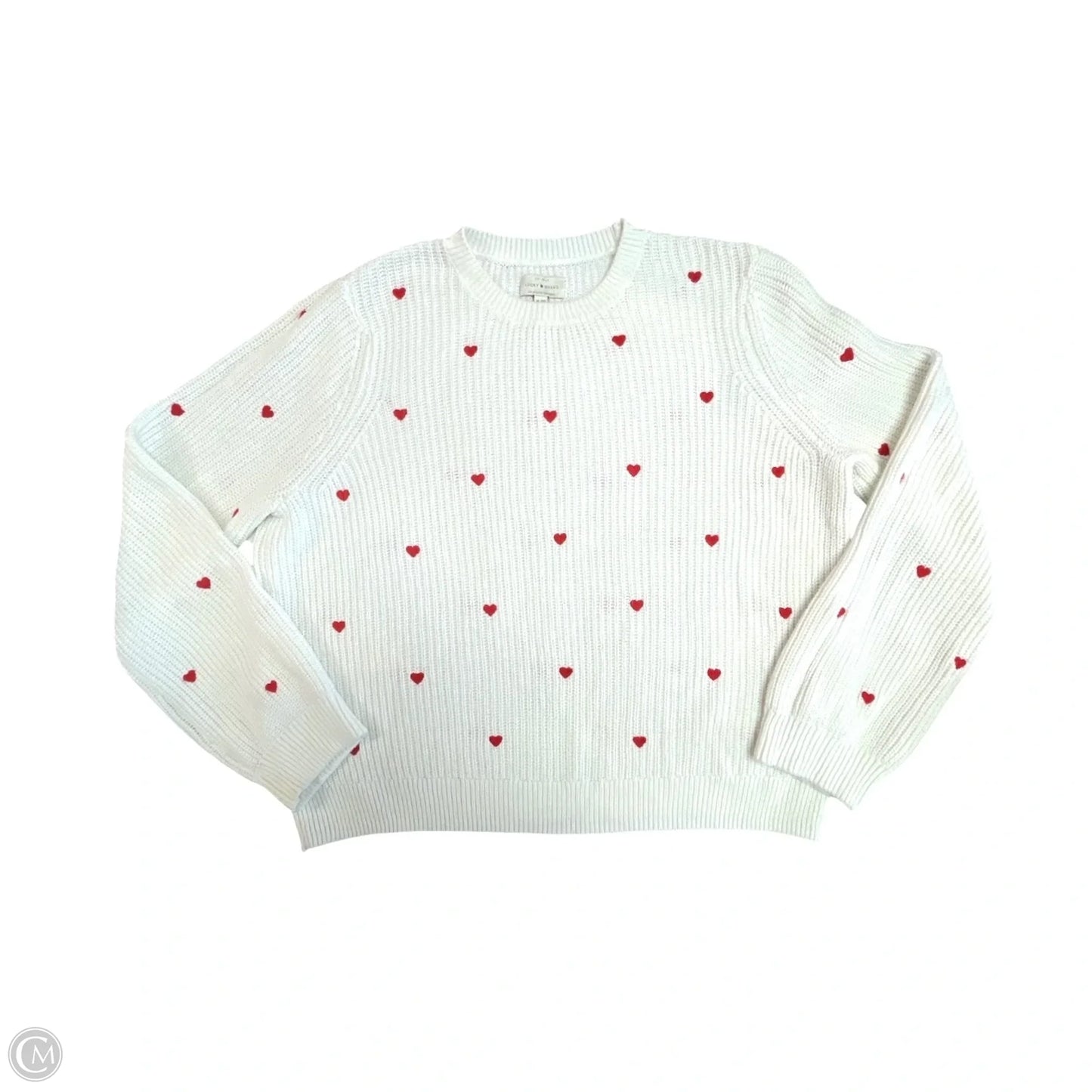 Sweater By Lucky Brand In White, Size: Xl