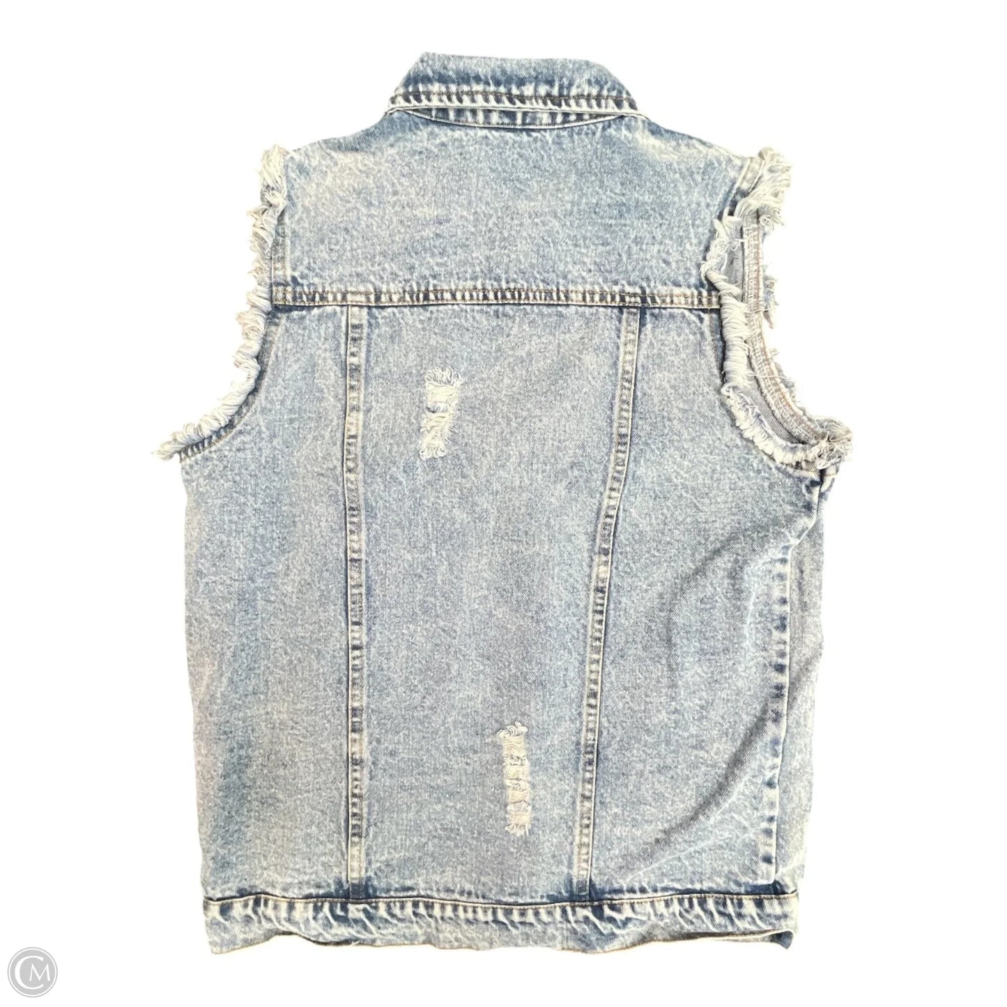 Vest Other By Clothes Mentor In Blue Denim, Size: S