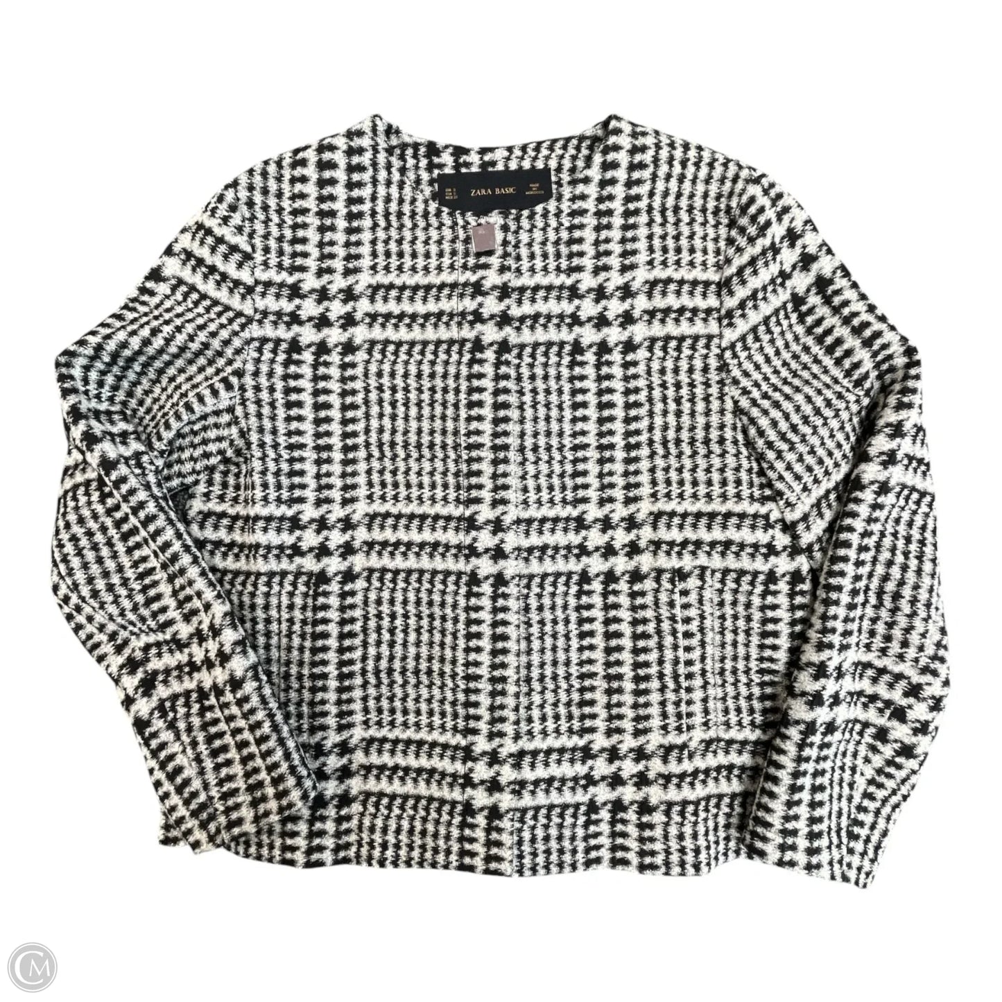 Blazer By Zara In Black & White, Size: S
