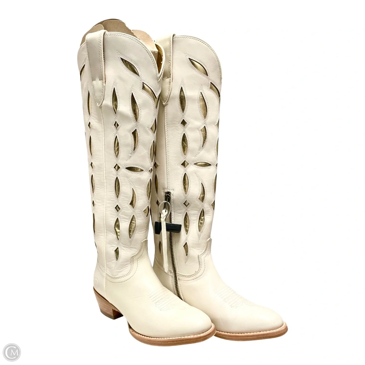 Boots Western By Ariat In Ivory, Size: 6