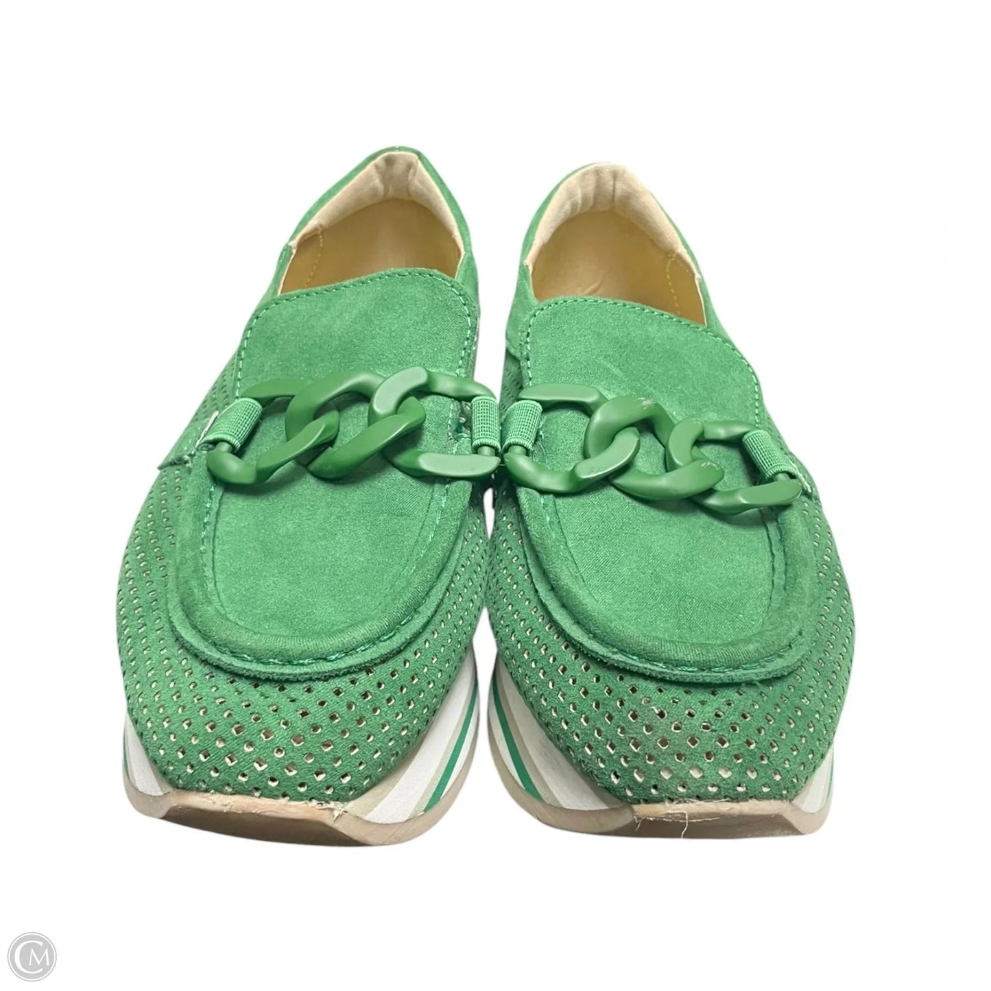 Shoes Heels Platform By Crown And Ivy In Green, Size: 8