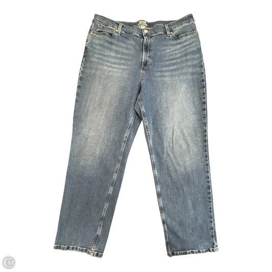 Jeans Straight By L.l. Bean In Blue Denim, Size: 18