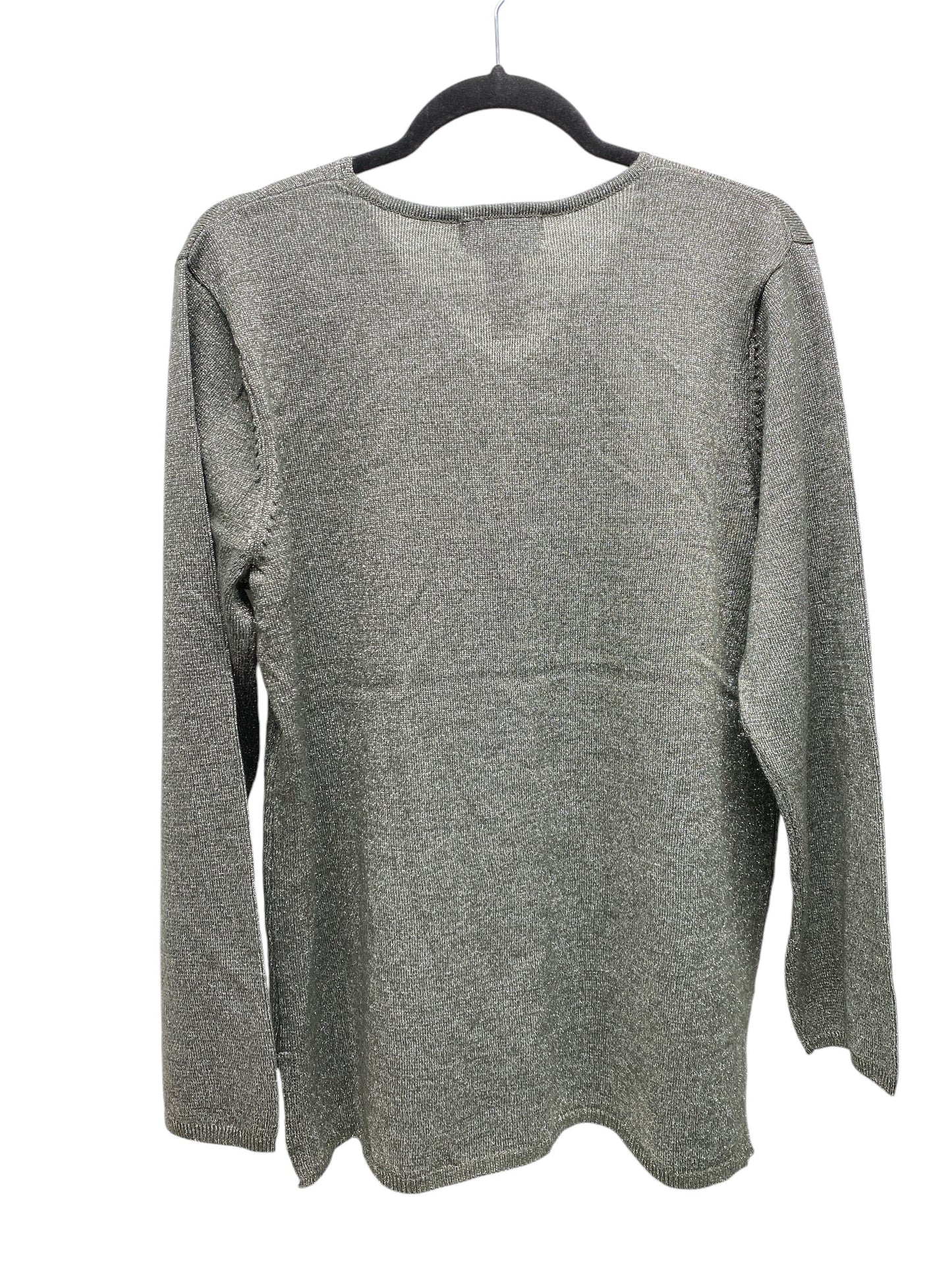 Sweater By Susan Graver In Silver, Size: M