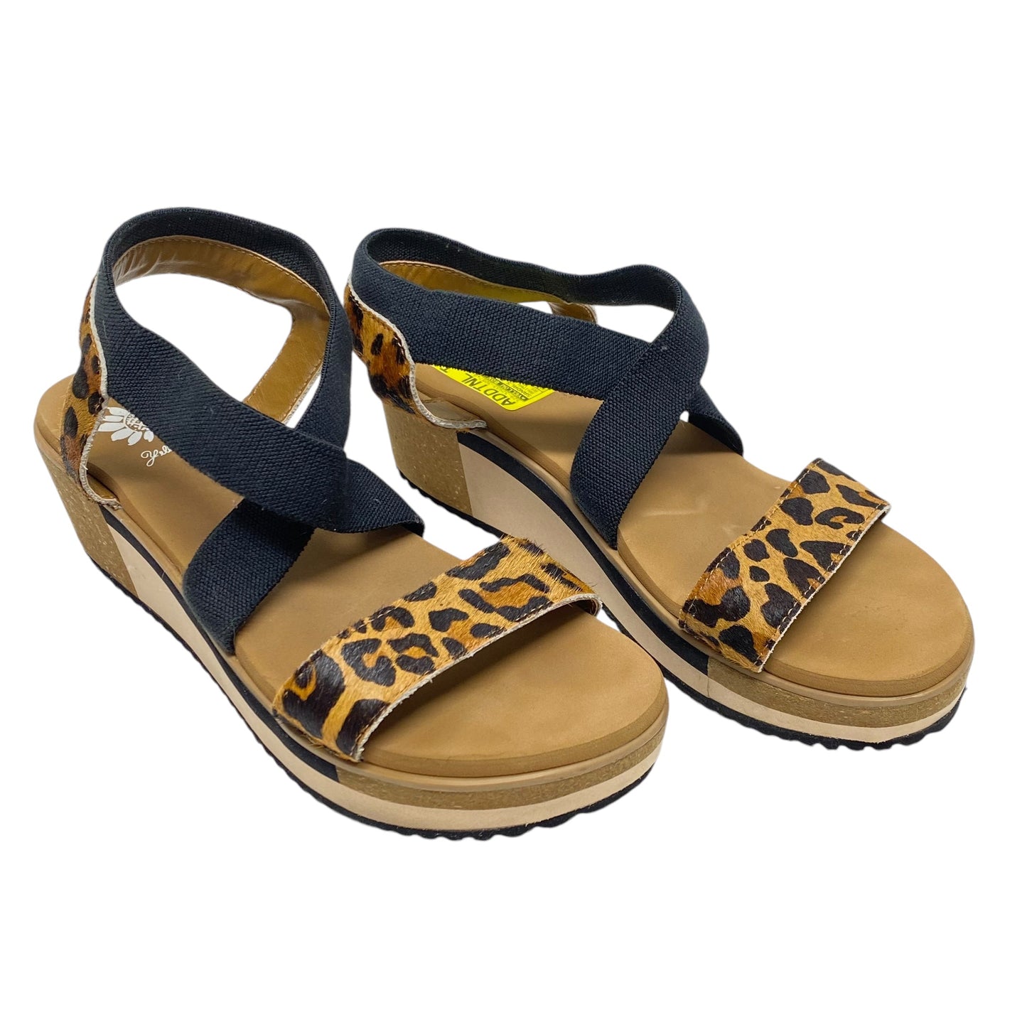 Sandals Heels Block By Yellow Box In Animal Print, Size: 8