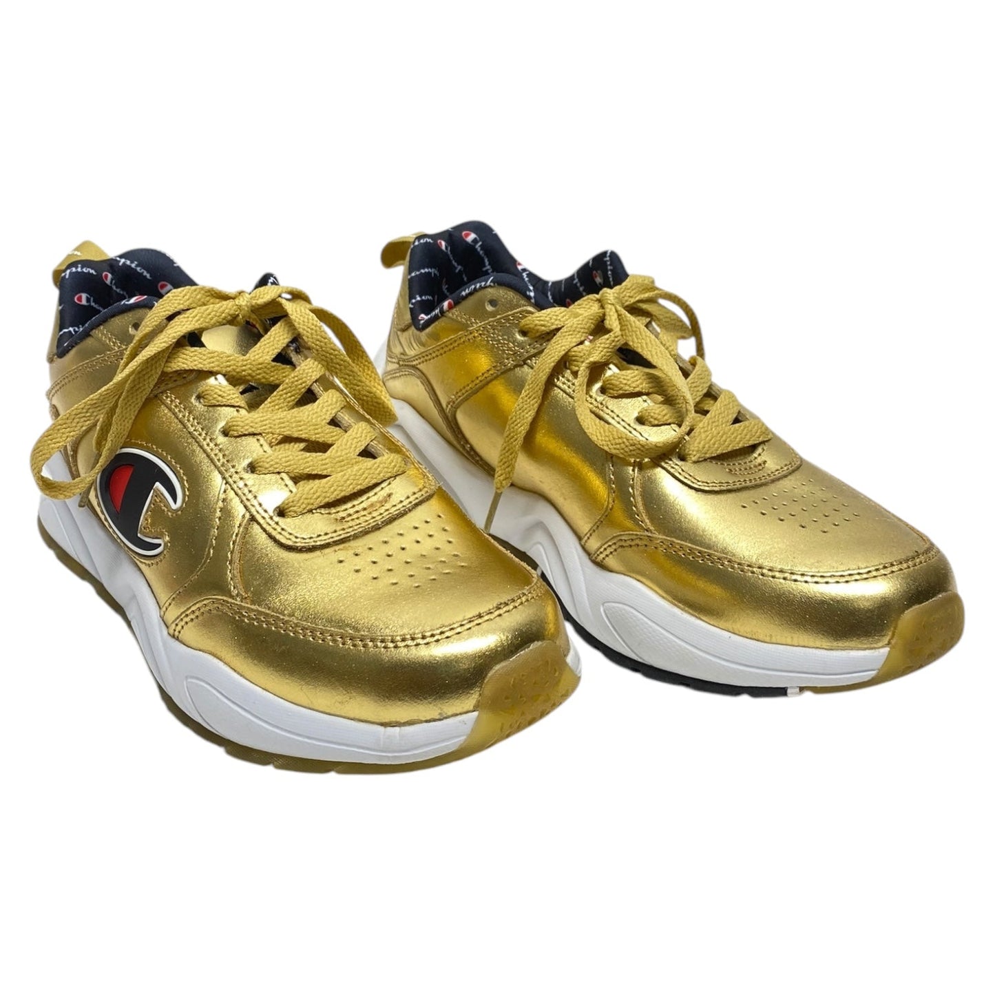 Shoes Sneakers By Champion In Gold, Size: 7