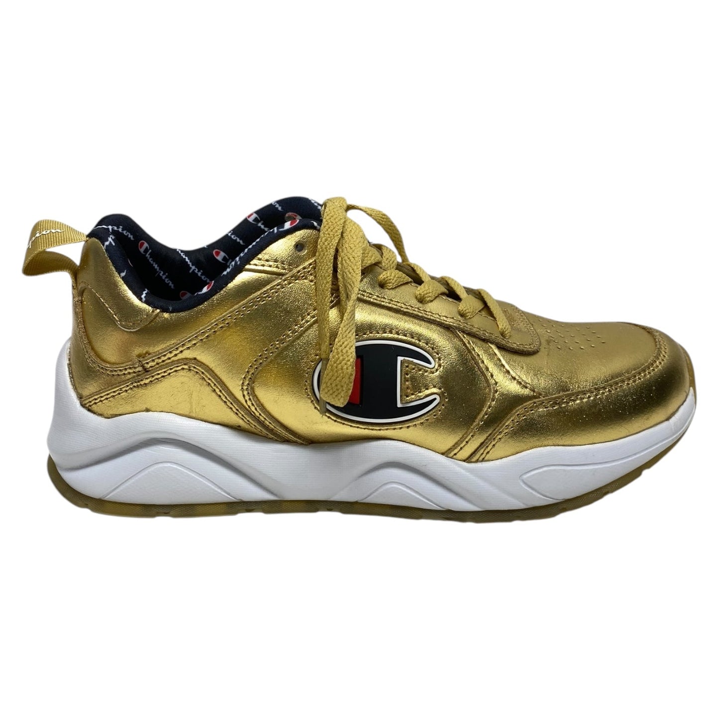 Shoes Sneakers By Champion In Gold, Size: 7