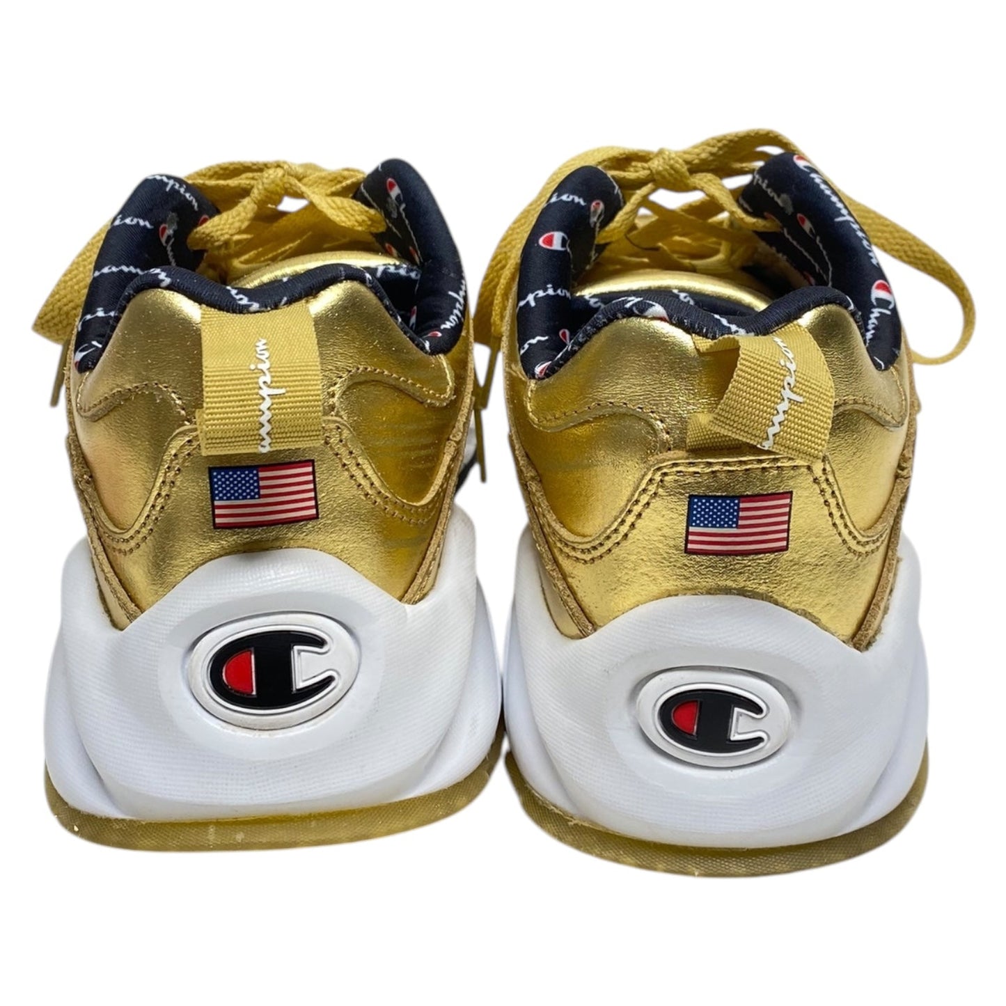 Shoes Sneakers By Champion In Gold, Size: 7