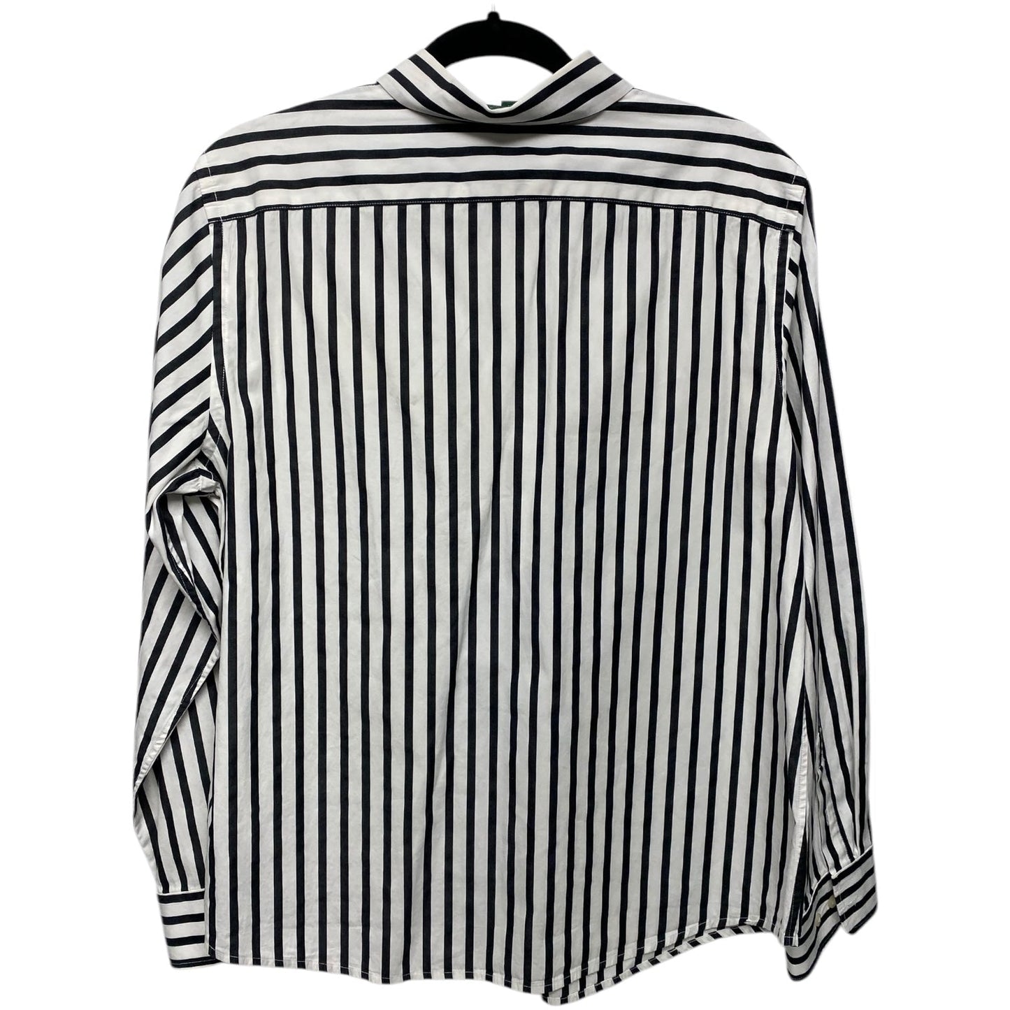 Top Long Sleeve By Ralph Lauren In Black & White, Size: L