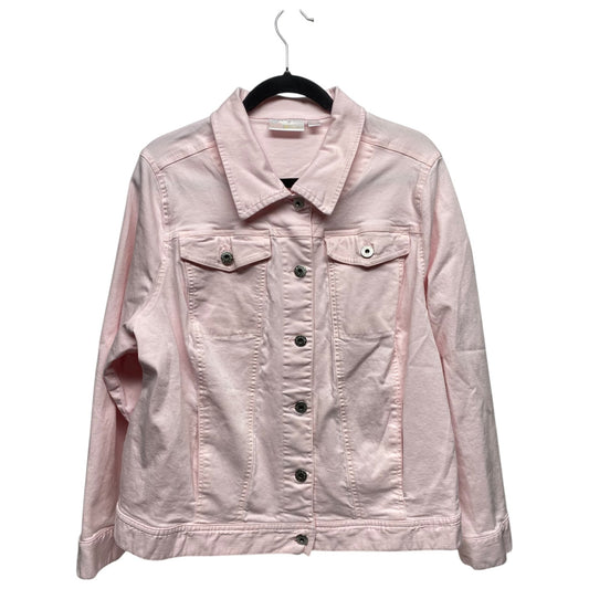 Jacket Denim By Belle By Kim Gravel In Pink, Size: Xl