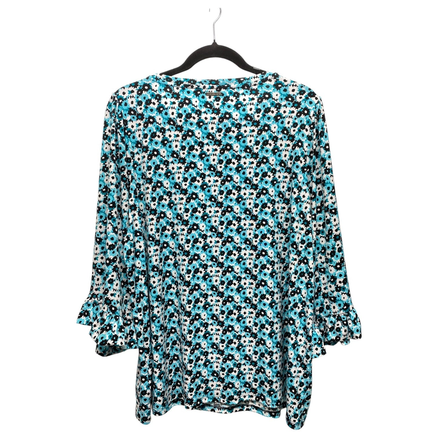 Top 3/4 Sleeve By Michael By Michael Kors In Blue, Size: 1x