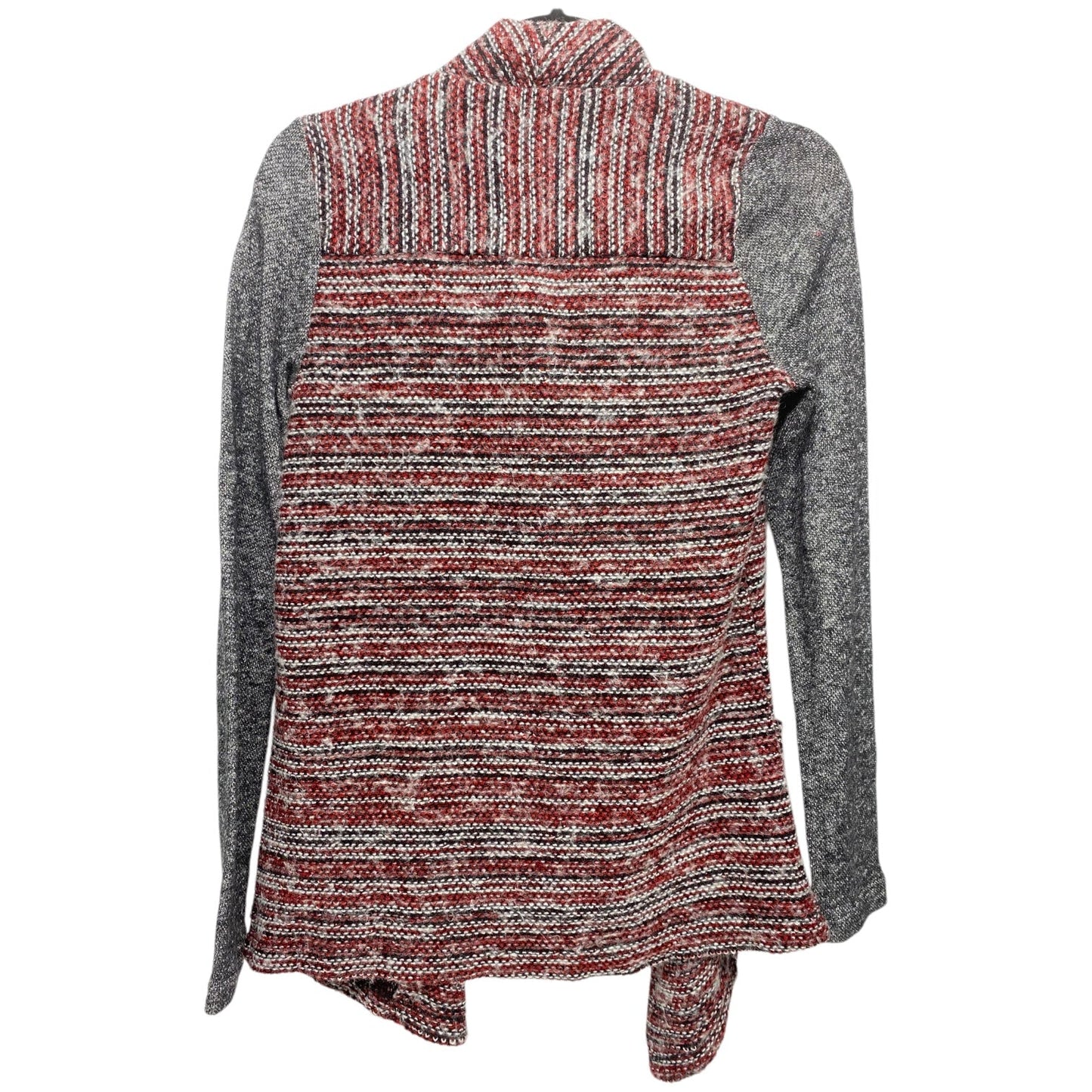 Cardigan By Lucky Brand In Grey & Red, Size: Xs