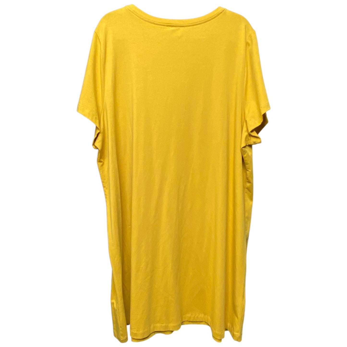 Dress Casual Short By Calvin Klein In Yellow, Size: 2x