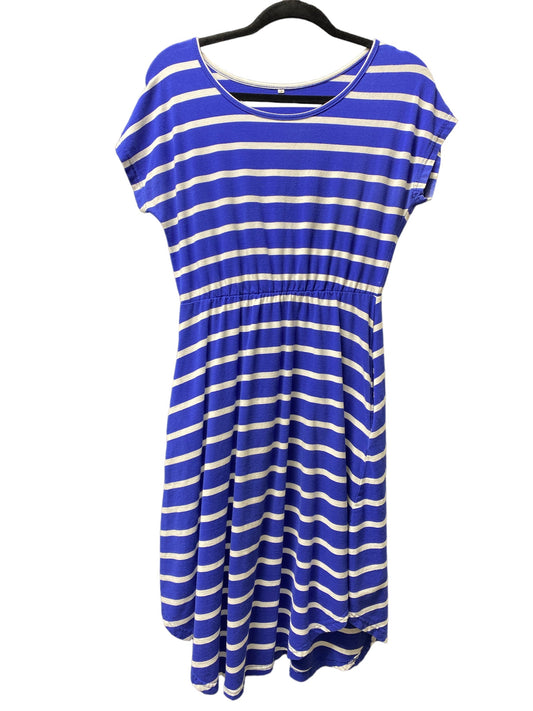 Striped Pattern Dress Casual Short Clothes Mentor, Size S