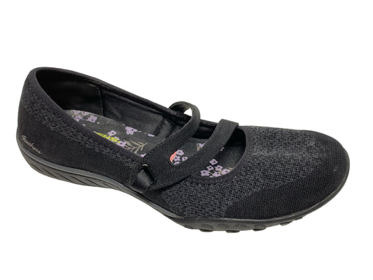 Black Shoes Flats Skechers, Size 10
