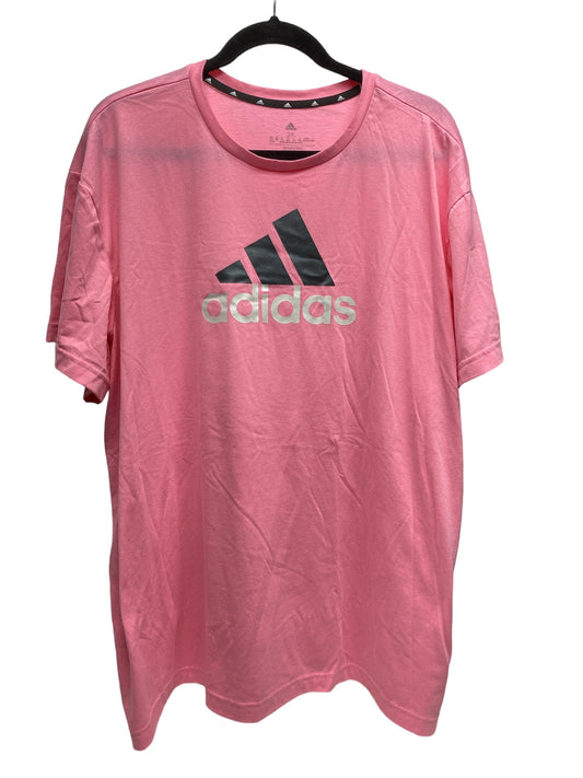 Pink Top Short Sleeve Basic Adidas, Size 2x