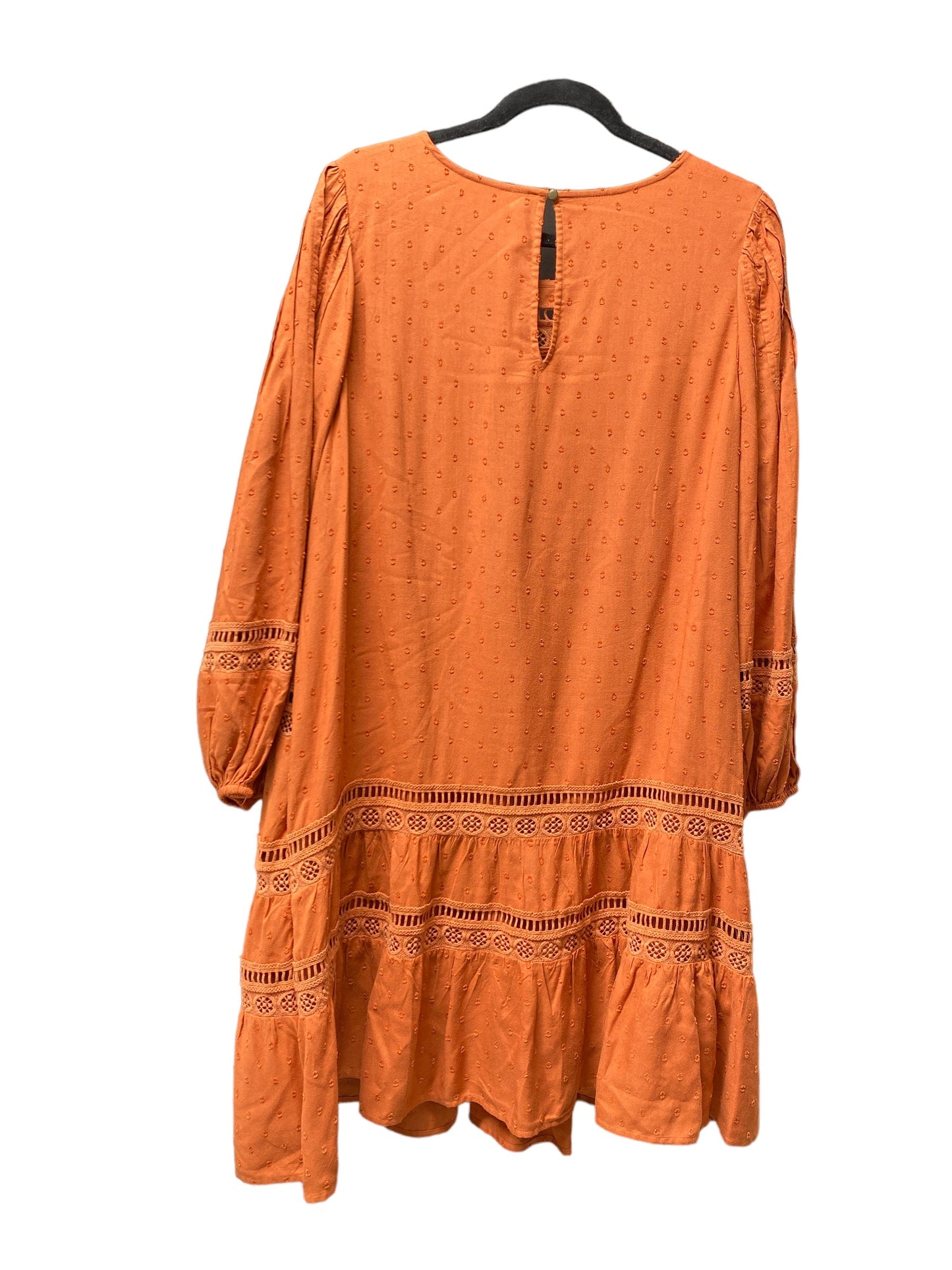 Orange Dress Casual Short Anthropologie, Size Xl