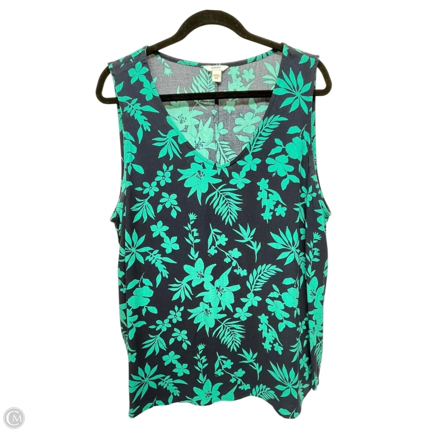 Top Sleeveless By Sonoma In Floral Print, Size: Xxl