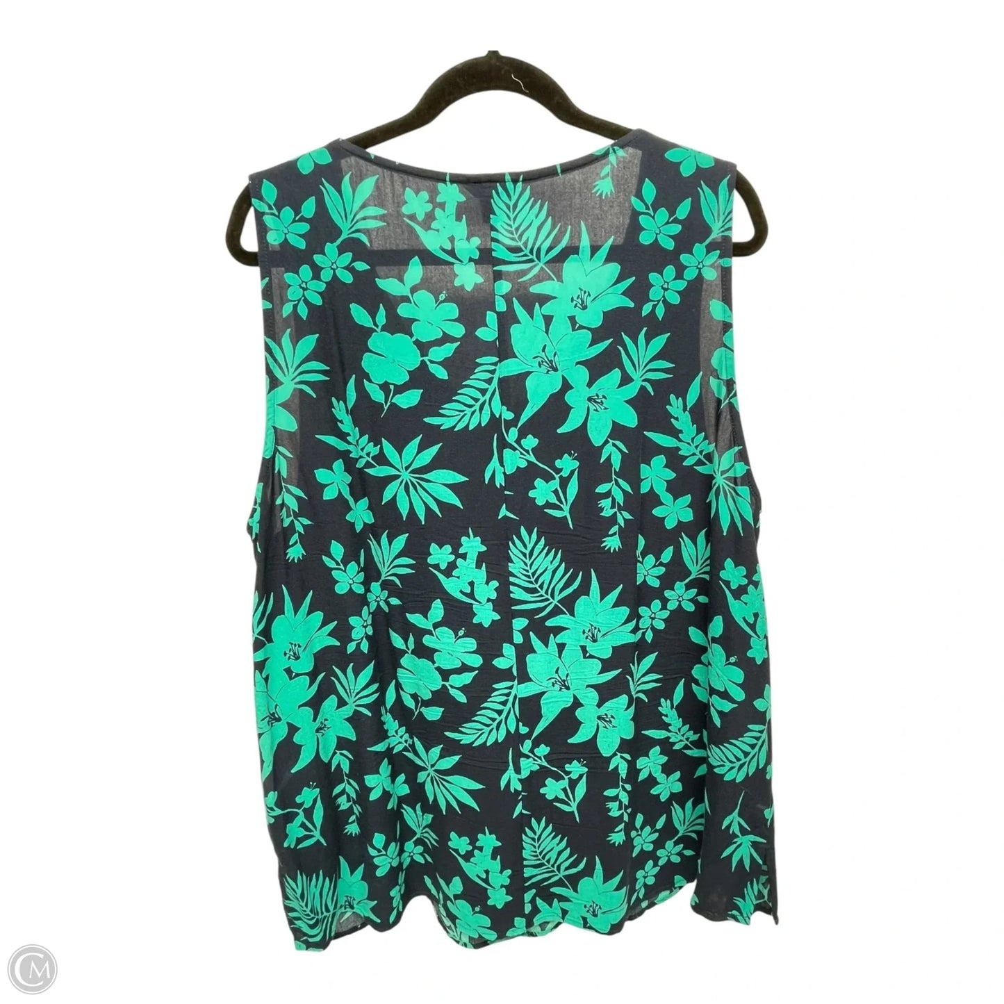 Top Sleeveless By Sonoma In Floral Print, Size: Xxl