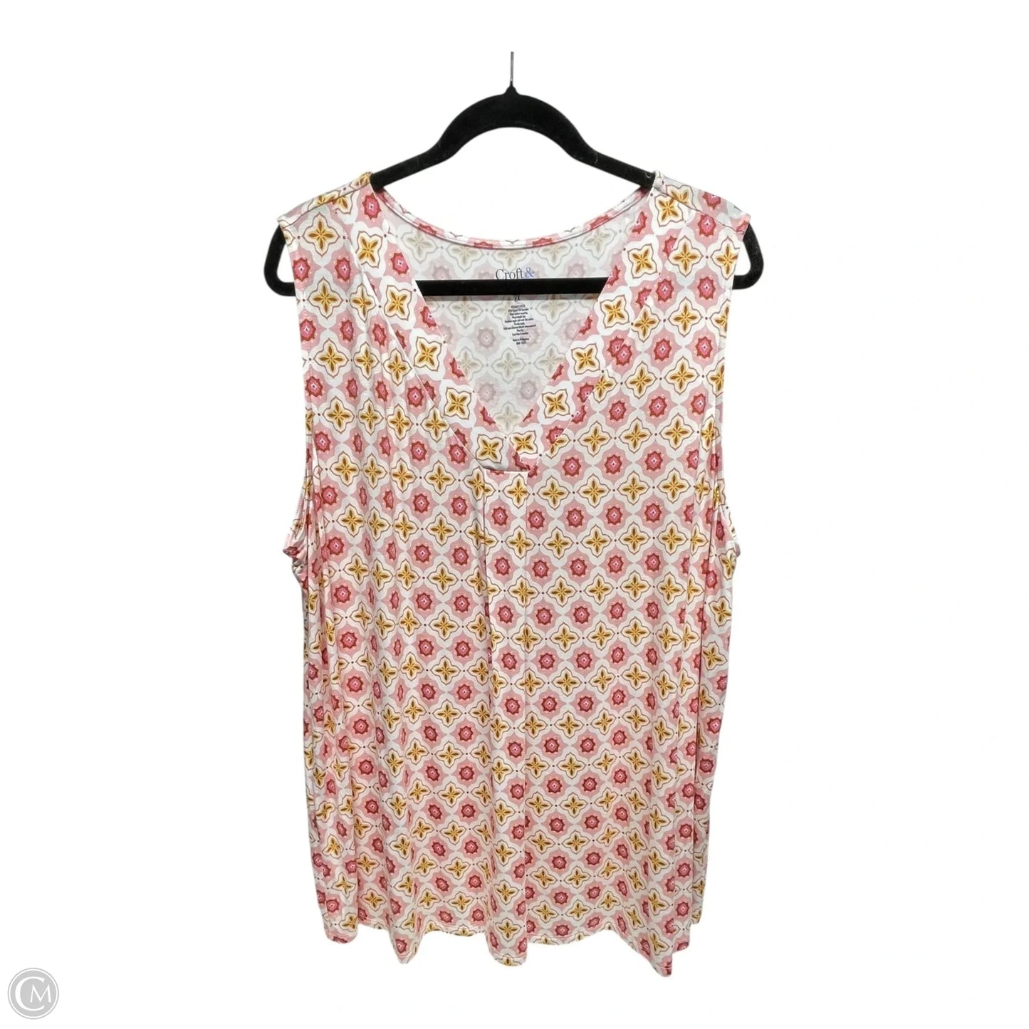 Top Sleeveless By Croft And Barrow In Multi-colored, Size: 2x