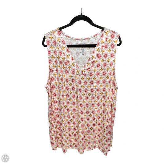 Top Sleeveless By Croft And Barrow In Multi-colored, Size: 2x