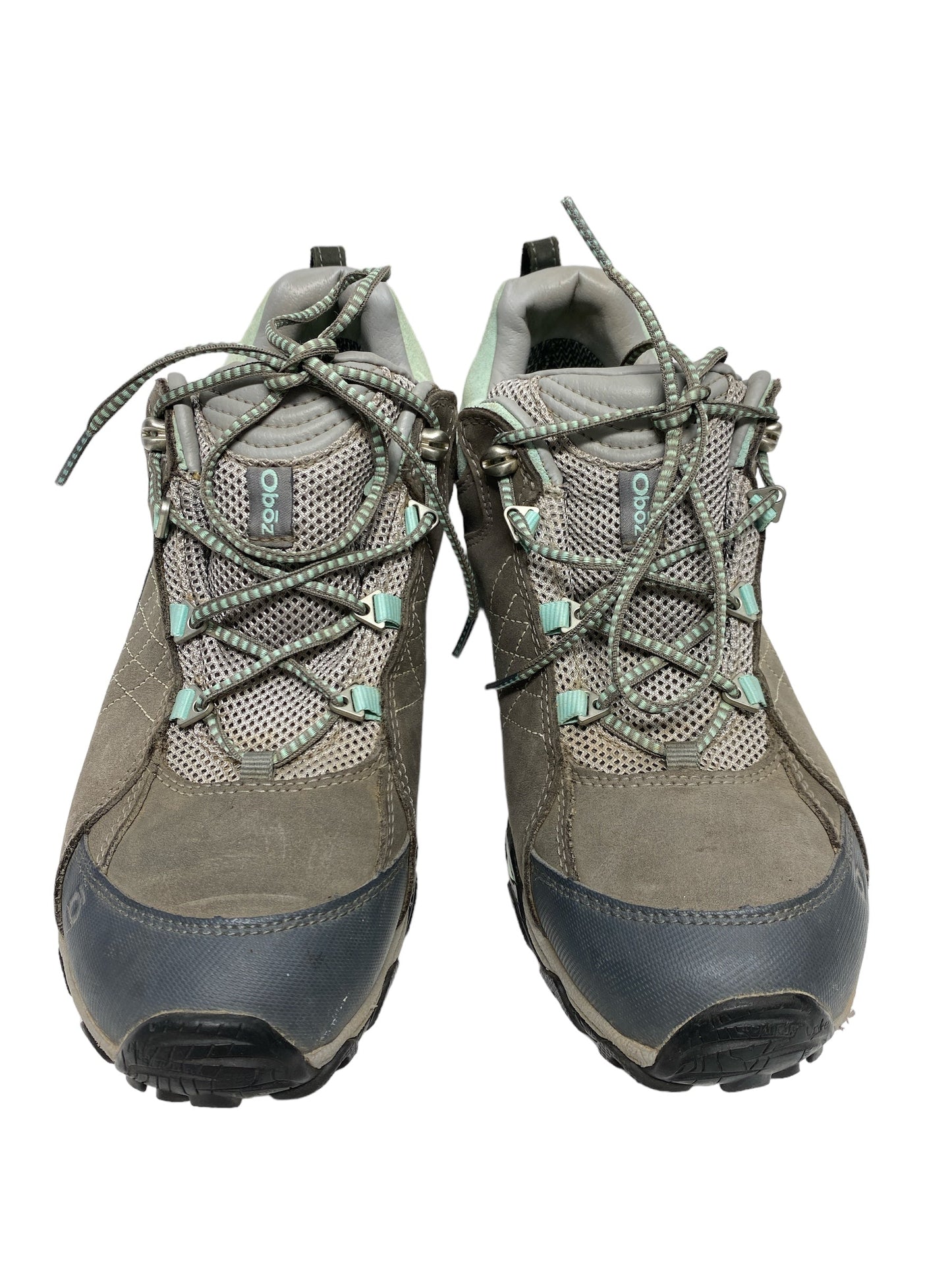 Green & Grey Boots Hiking Cmc, Size 8.5