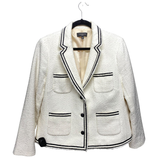 Blazer By Talbots In Black & Cream, Size: 16