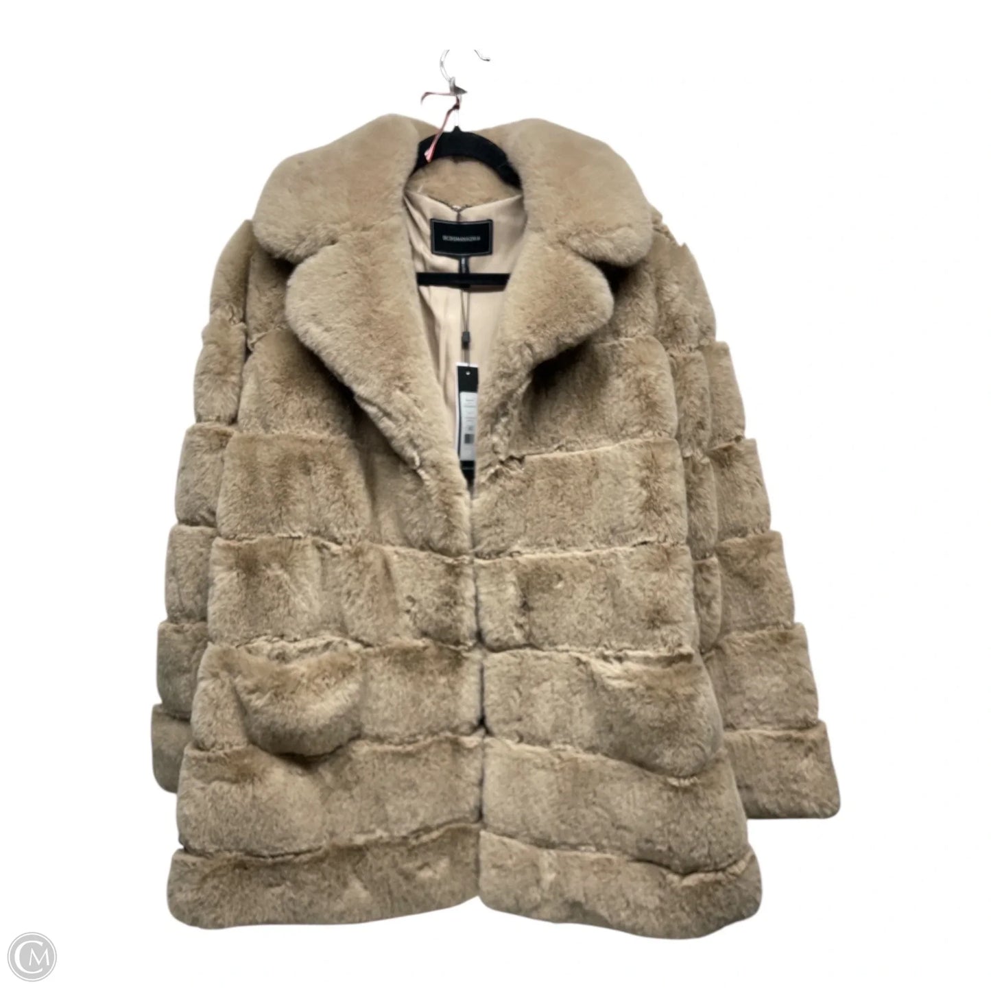 Coat Faux Fur & Sherpa By Bcbgmaxazria In Tan, Size: L