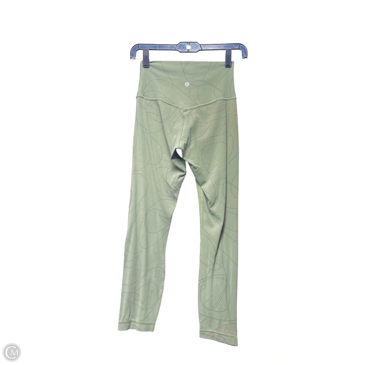 Athletic Capris By Lululemon In Black & Green, Size: S