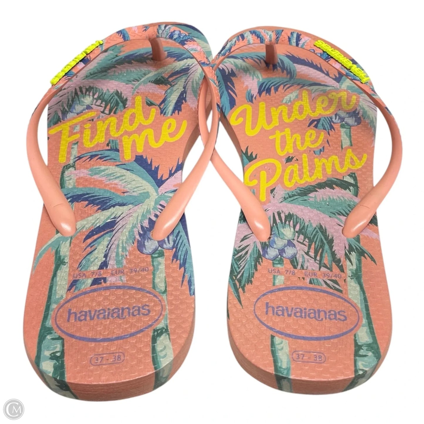Sandals Flip Flops By Havaianas In Tropical Print, Size: 8