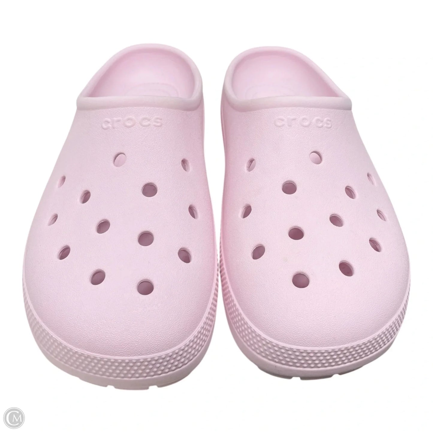 Sandals Flats By Crocs In Pink, Size: 8