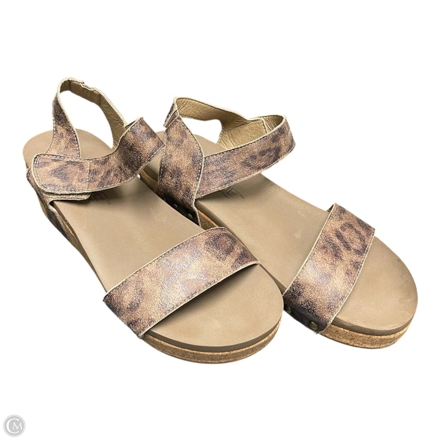 Sandals Heels Block By Corkys In Leopard Print, Size: 9