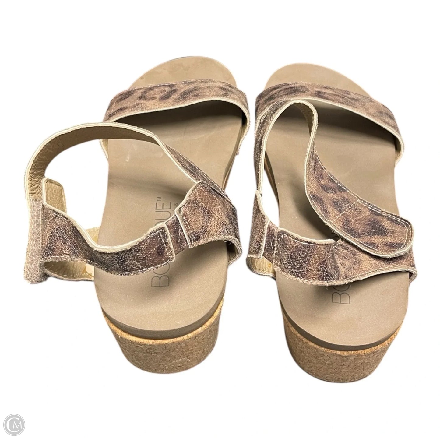 Sandals Heels Block By Corkys In Leopard Print, Size: 9