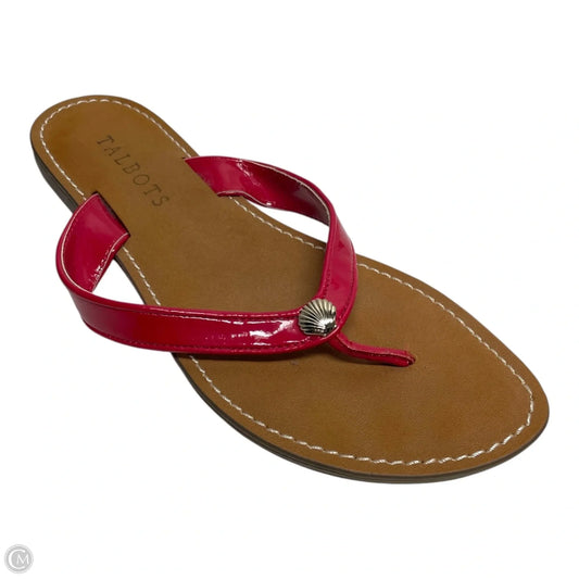 Sandals Flip Flops By Talbots In Brown & Red, Size: 7